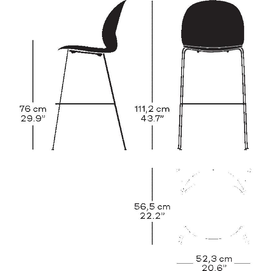 [product_category]-Fritz Hansen N02 Recycle High Bar Stool, Off White/Off White-Fritz Hansen-N02-50-Off-White-Off-White-FRI-6