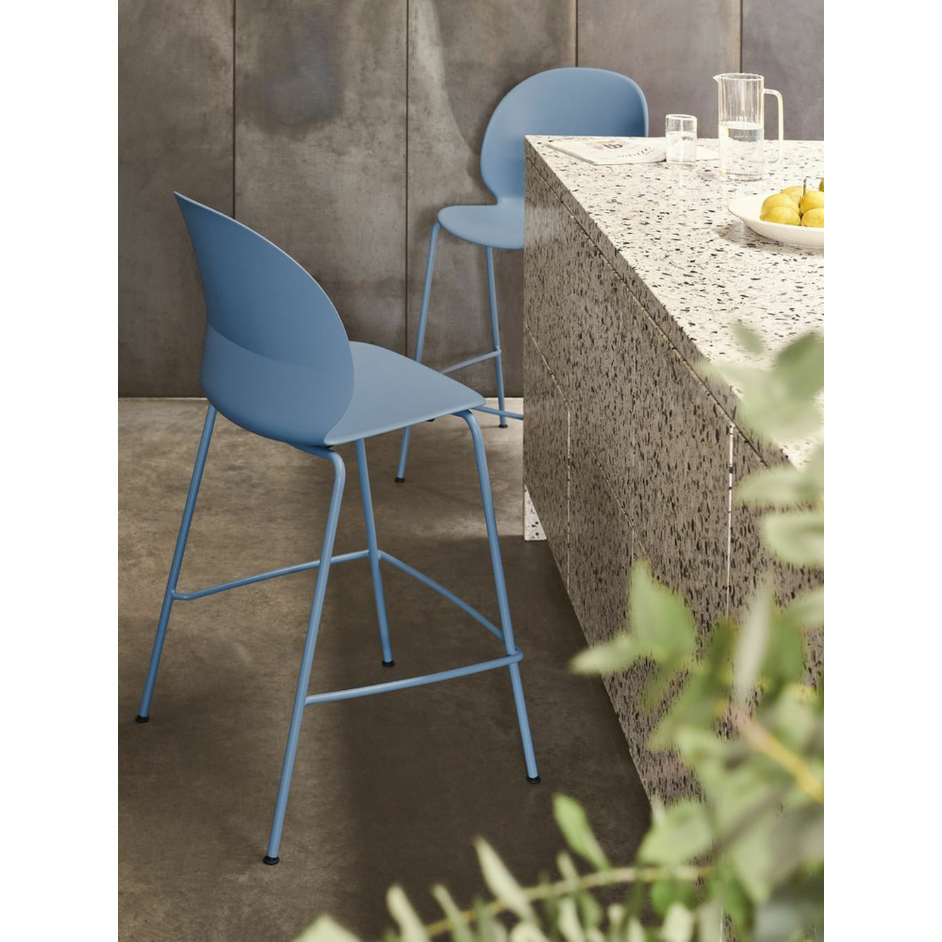 [product_category]-Fritz Hansen N02 Recycle Low Bar Stool, Dark Blue/Black-Fritz Hansen-N02-40-Dark-Blue-Black-FRI-2