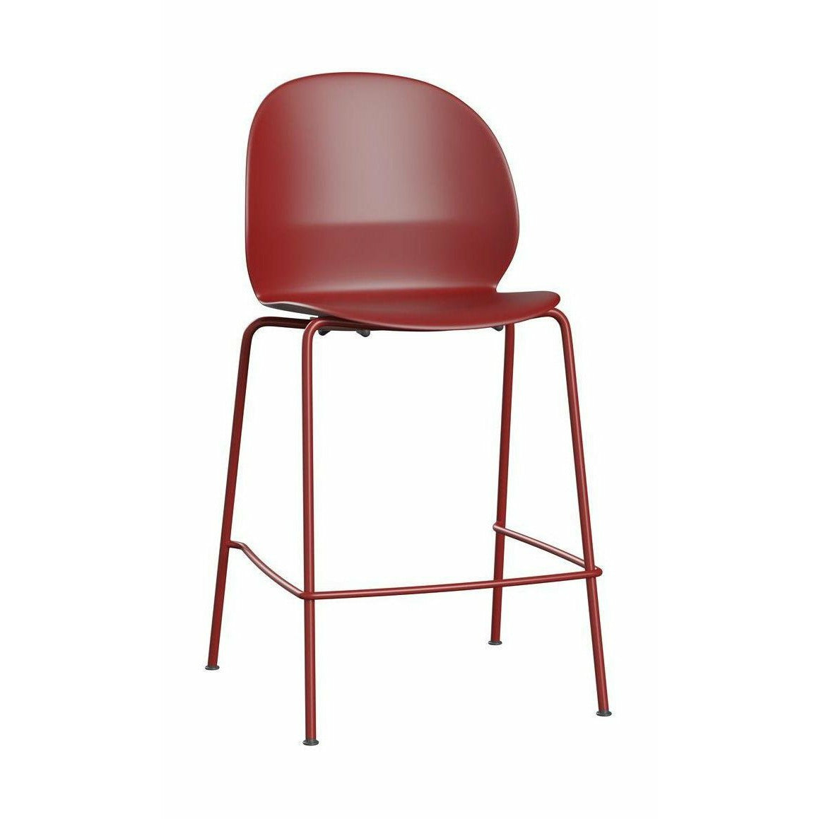 [product_category]-Fritz Hansen N02 Recycle Low Bar Stool, Dark Red/Dark Red-Fritz Hansen-N02-40-Dark-Red-Dark-Red-FRI-1