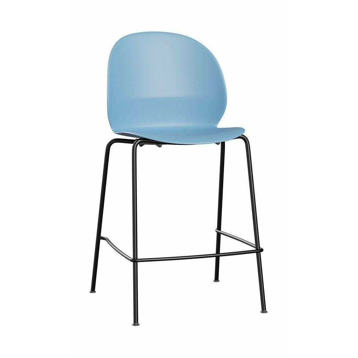 [product_category]-Fritz Hansen N02 Recycle Low Bar Stool, Light Blue/Black-Fritz Hansen-N02-40-Light-Blue-Black-FRI-1