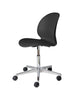 Fritz Hansen N02 Recycle Swivel stoel gepolijst aluminium, zwart
