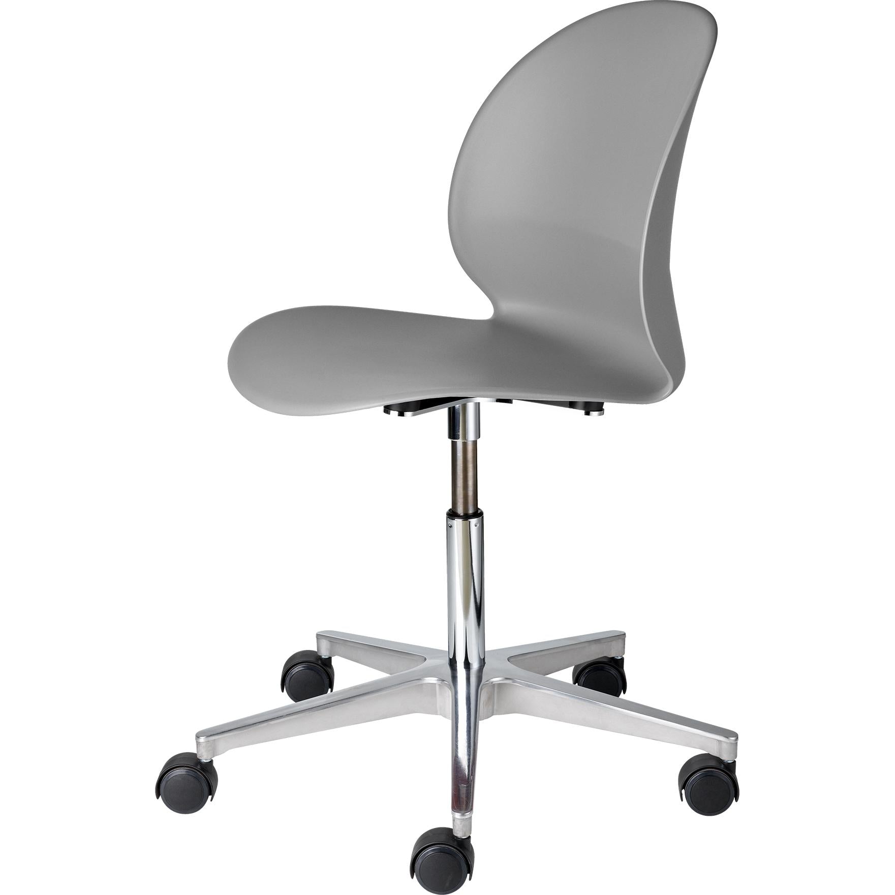 [product_category]-Fritz Hansen N02 Recycle Swivel Chair Polished Aluminium, Grey-Fritz Hansen-N02-30-grey-FRI-1