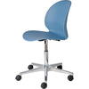 Fritz Hansen N02 Recycle Swivel stoel gepolijst aluminium, lichtblauw