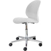 Fritz Hansen N02 Recycle Swivel stoel gepolijst aluminium, uit wit