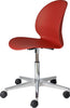 Fritz Hansen N02 Recycle Swivel stoel gepolijst aluminium, rood