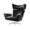 Fritz Hansen Oksen Lounge Chair Hliník, elegance černá