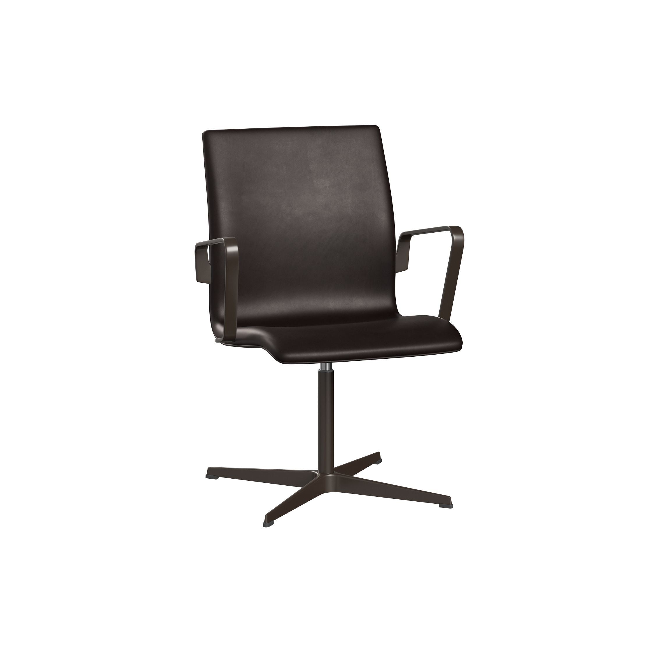 [product_category]-Fritz Hansen Oxford 3241 T Armchair Four Arm Base Brownbronze/Grace, Dark Brown-Fritz Hansen-3241T-ELDBR-BBBASE-FRI-1