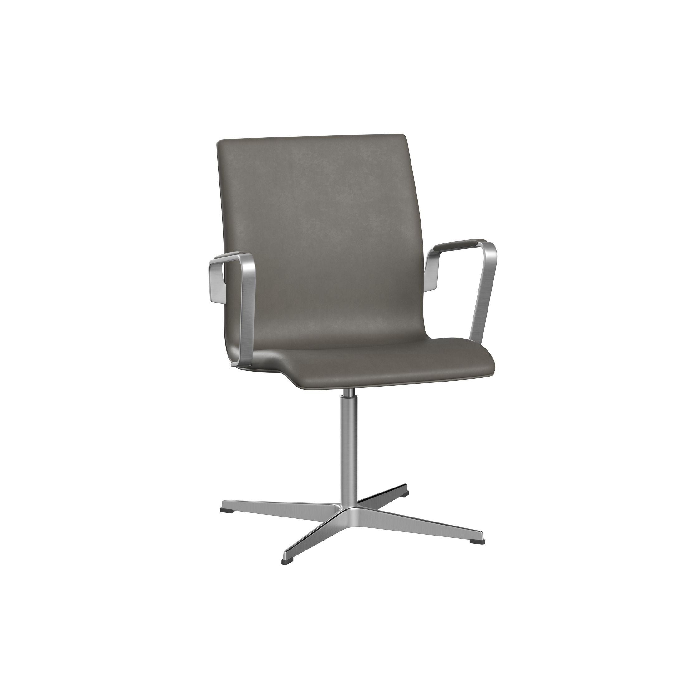[product_category]-Fritz Hansen Oxford 3241 T Armchair Four Arm Base Satin Brushed Aluminum/Essential, Lava-Fritz Hansen-3241T-STLAVA-SPAL-FRI-1