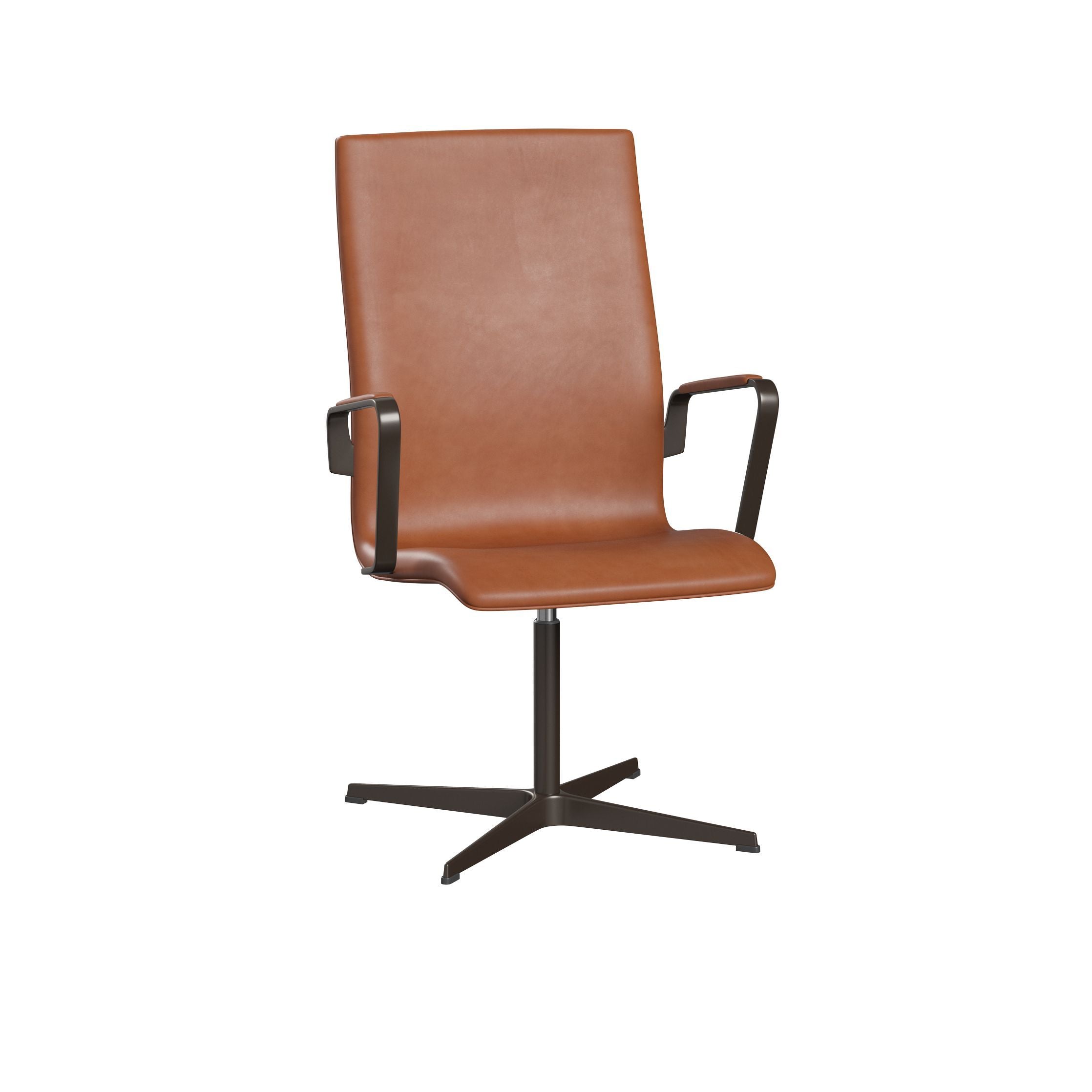 [product_category]-Fritz Hansen Oxford 3243 T Armchair Four Arm Base Brownbronze/Grace, Walnut-Fritz Hansen-3243T-ELWAL-BBBASE-FRI-1