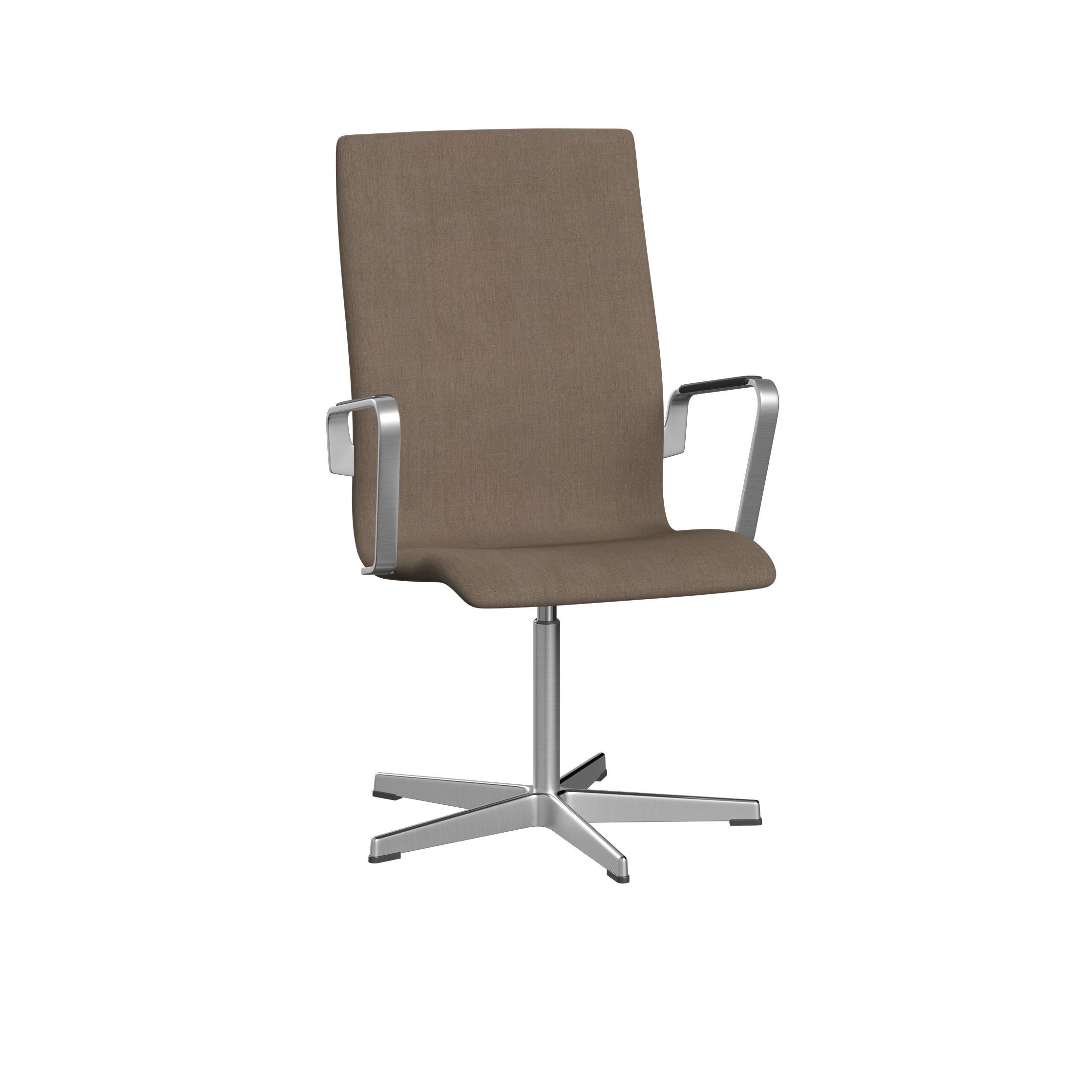 [product_category]-Fritz Hansen Oxford 3273 T Armchair Five Arm Base Satin Brushed Aluminium/Remix, Beige-Fritz Hansen-3273T-REM233-SPAL-FRI-1