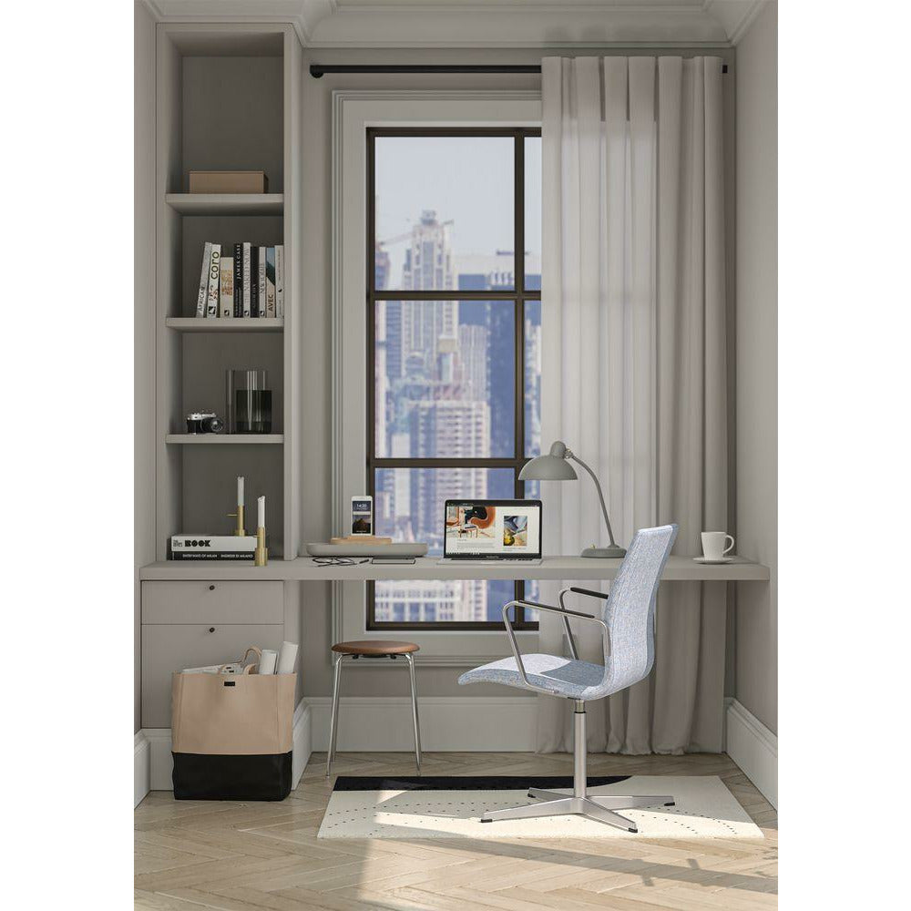 [product_category]-Fritz Hansen Oxford 3291 T Armchair Five Arm Base Satin Brushed Aluminium/Sonar, Light Blue-Fritz Hansen-3291T-SON0734-SPAL-FRI-2