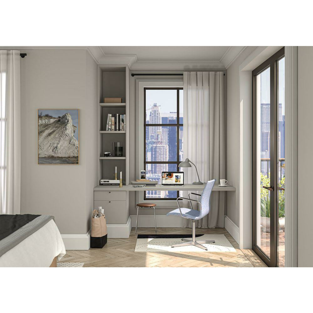 [product_category]-Fritz Hansen Oxford 3291 T Armchair Five Arm Base Satin Brushed Aluminium/Sonar, Light Blue-Fritz Hansen-3291T-SON0734-SPAL-FRI-4