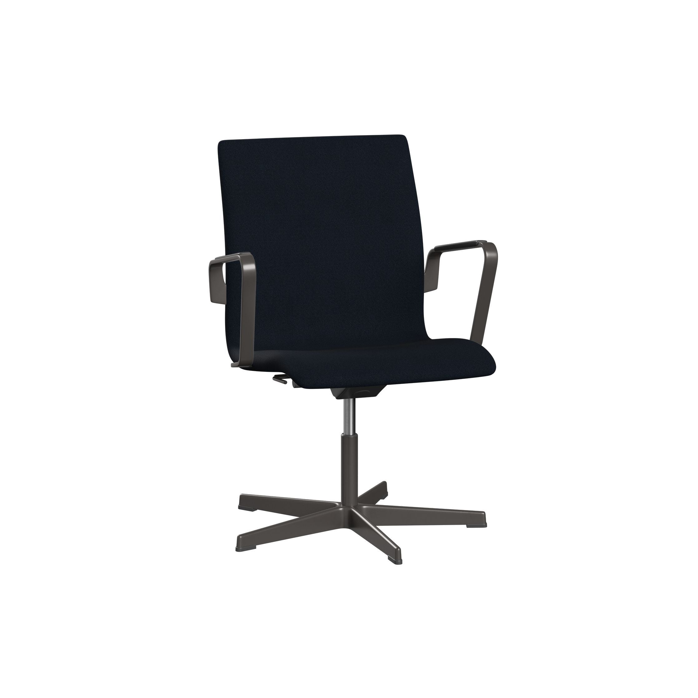 [product_category]-Fritz Hansen Oxford 3291 T Armchair Five Arm Base Warm Graphite/Vidar, Black-Fritz Hansen-3291T-VI0786-WGBASE-FRI-1