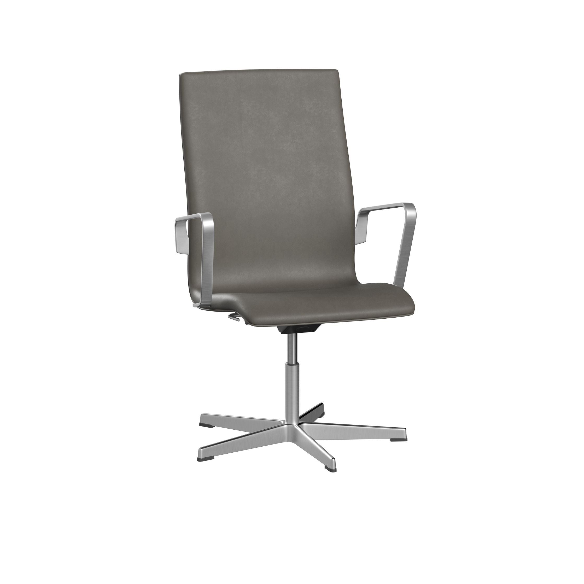 [product_category]-Fritz Hansen Oxford 3293 T Armchair Five Arm Base Satin Brushed Aluminium/Essential, Lava-Fritz Hansen-3293T-STLAVA-SPAL-FRI-1