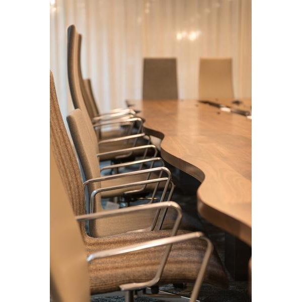 [product_category]-Fritz Hansen Oxford Classic Swivel Armchair Leather, Low Backrest-Fritz Hansen-3271C-walnut-FRI-2