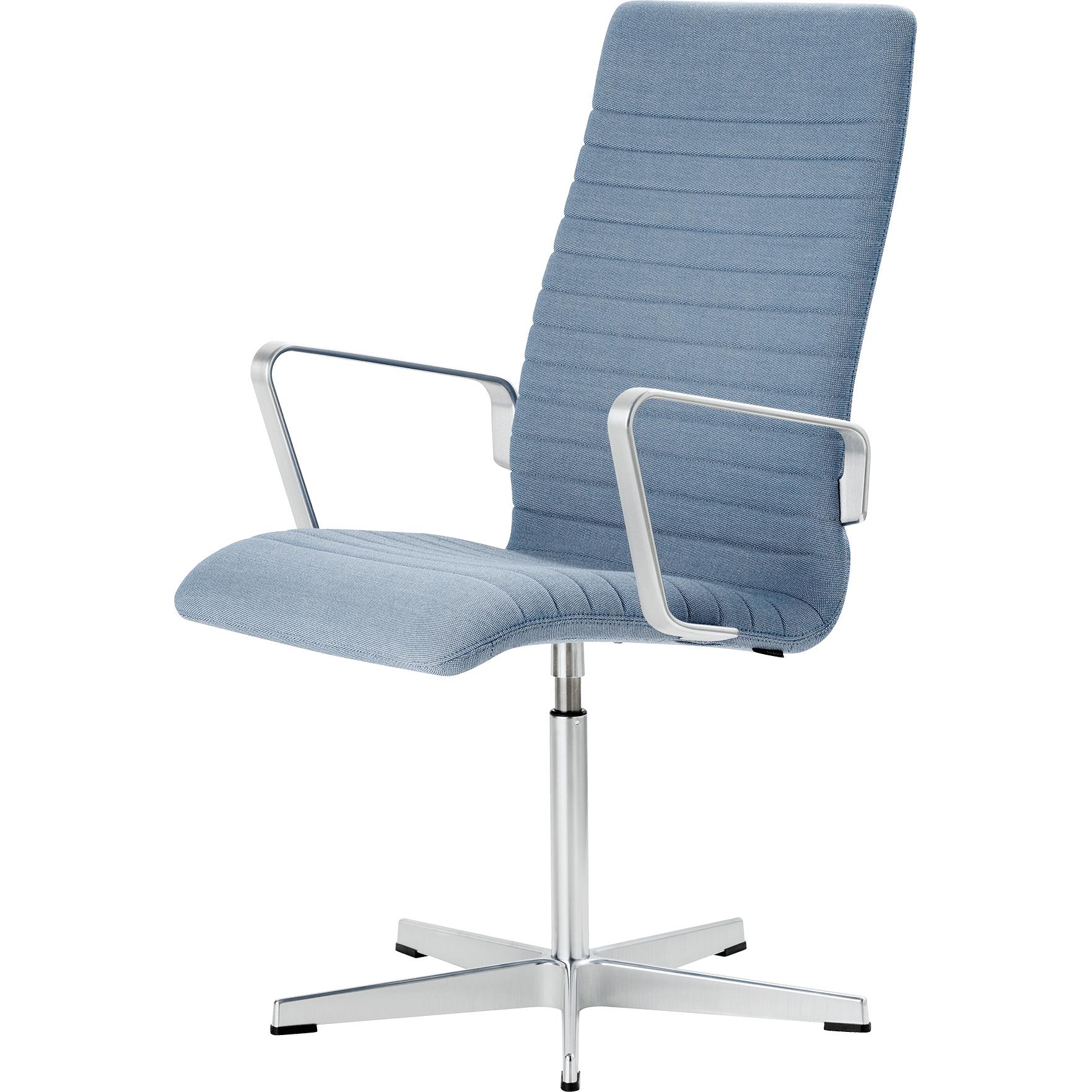 [product_category]-Fritz Hansen Oxford Premium Armchair Fabric Middle Backrest, Rime Blue-Fritz Hansen-3273P-721-FRI-1