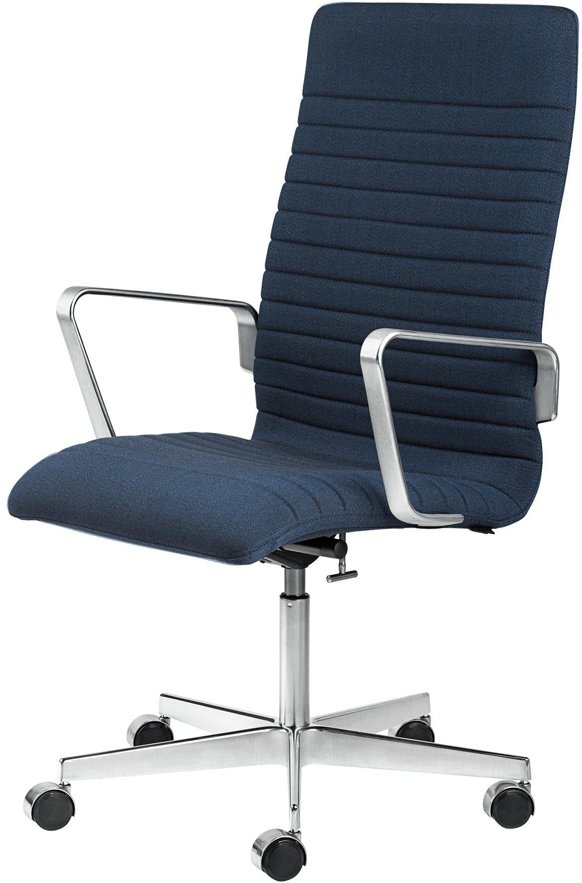 [product_category]-Fritz Hansen Oxford Premium Height Adjustable Armchair Fabric Middle Back, Rims Blue-Fritz Hansen-3293P-781-FRI-1