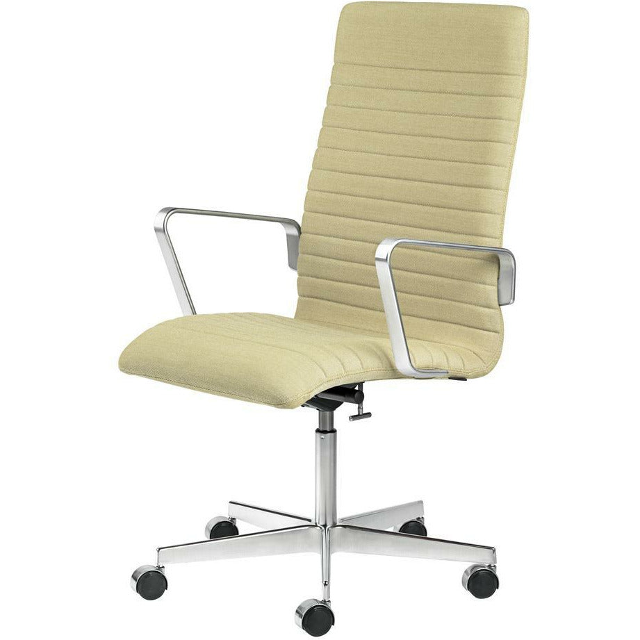 [product_category]-Fritz Hansen Oxford Premium Height Adjustable Armchair Fabric Middle Back, Rims Yellow-Fritz Hansen-3293P-911-FRI-1