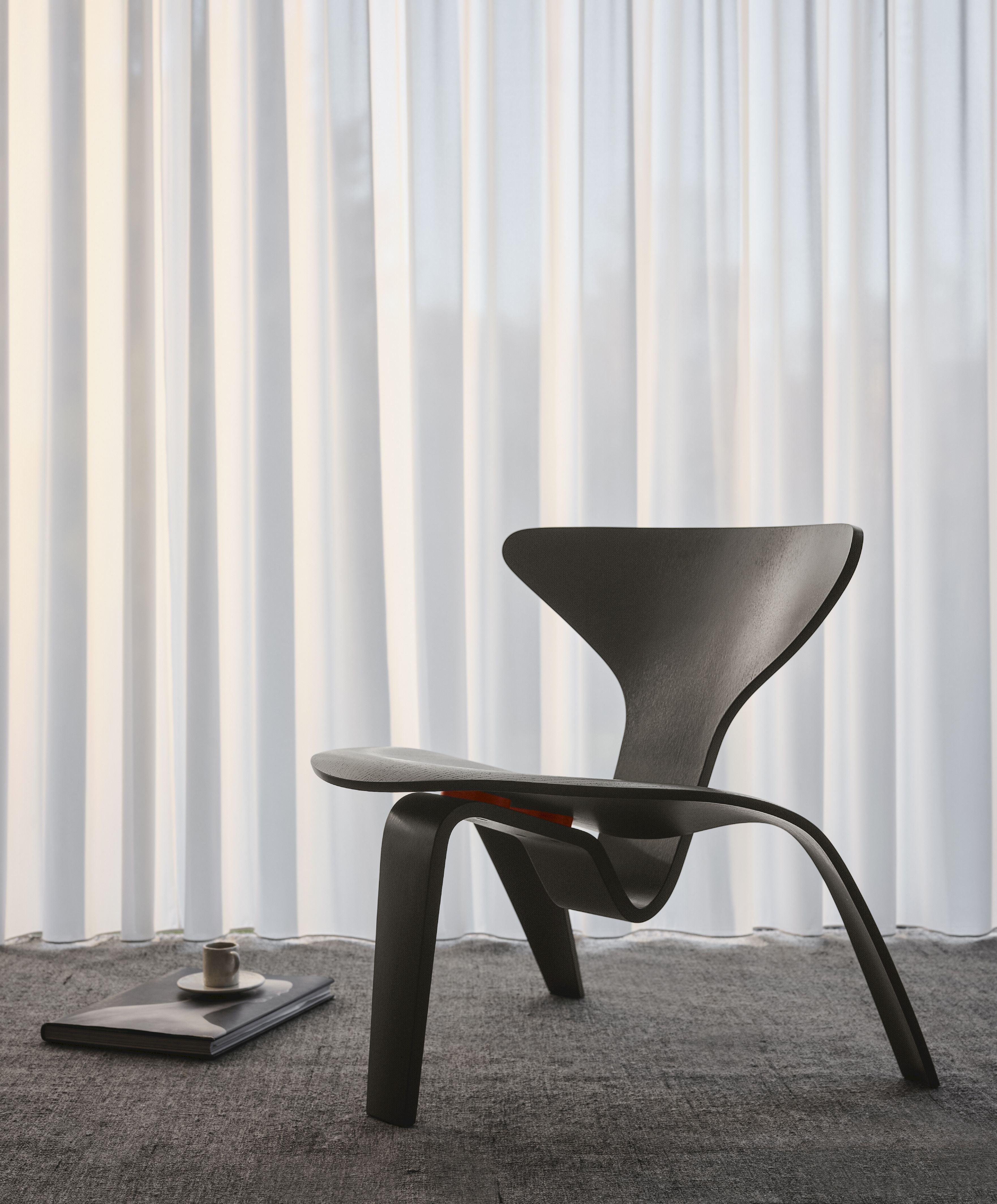 [product_category]-Fritz Hansen Pk0 A Lounge Chair, Black-Fritz Hansen-PK0-A-BlackAsh-FRI-5
