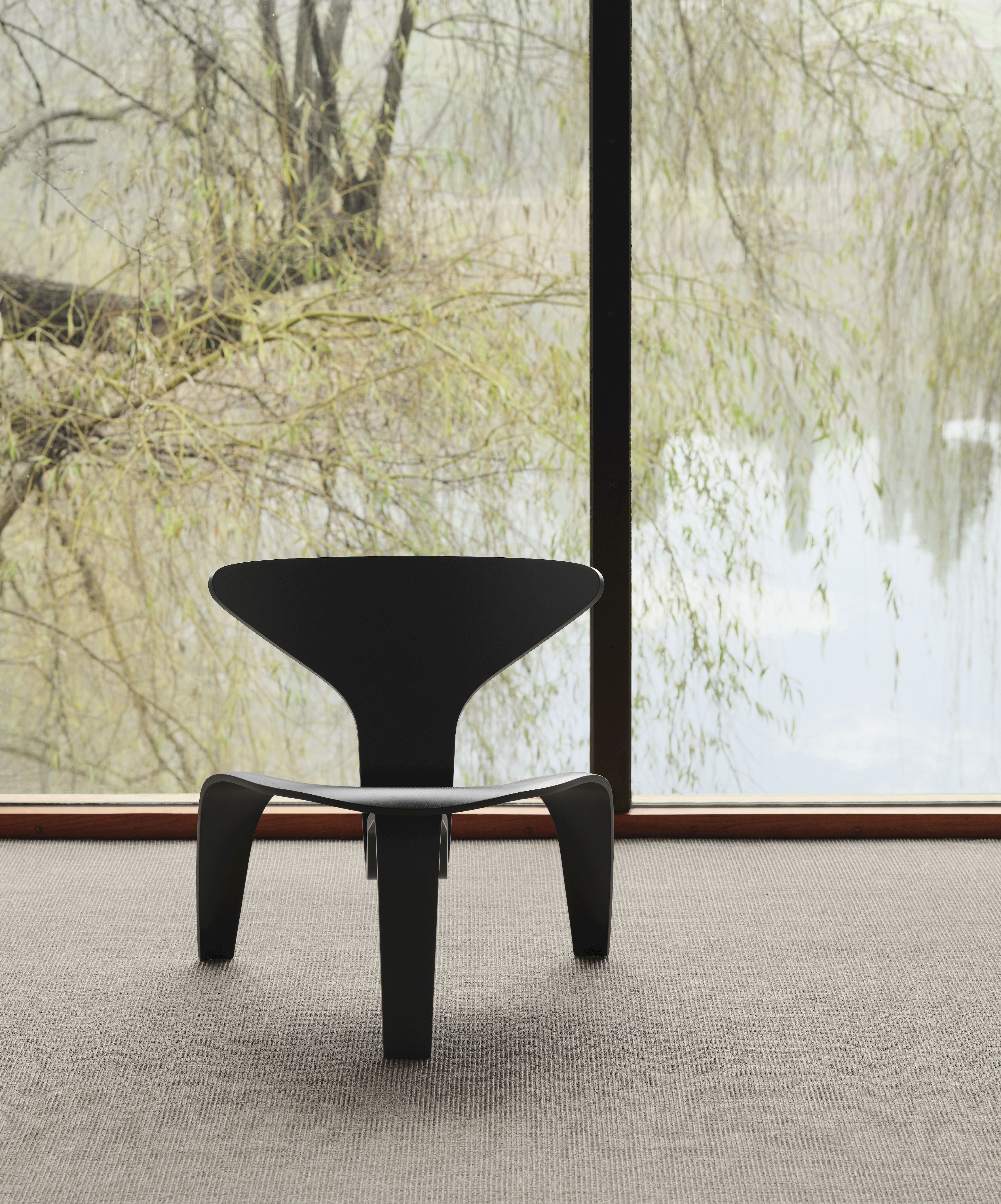 [product_category]-Fritz Hansen Pk0 A Lounge Chair, Black-Fritz Hansen-PK0-A-BlackAsh-FRI-8