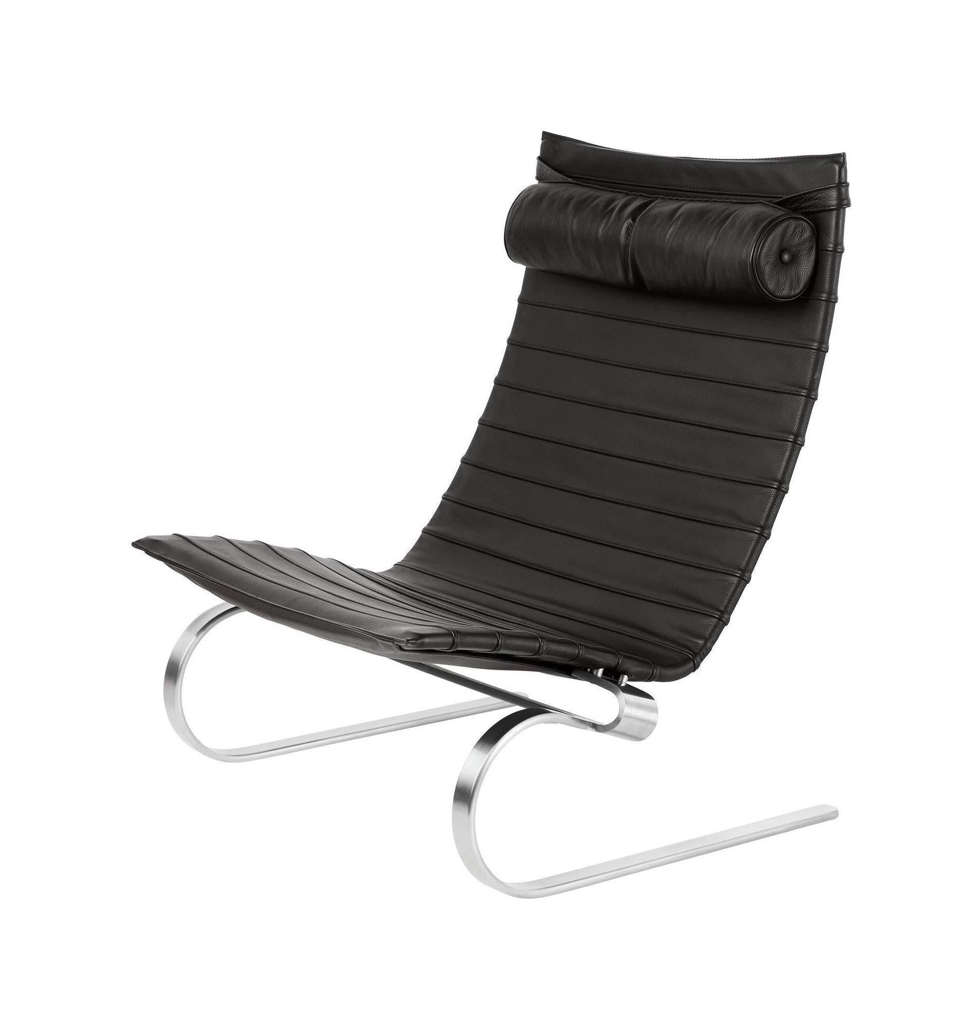 [product_category]-Fritz Hansen Pk20 Lounge Chair, Black Leather-Fritz Hansen-PK20-darkbrown-FRI-1