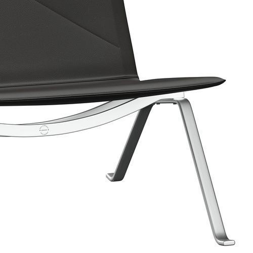 [product_category]-Fritz Hansen Pk22 Lounge Chair, Aura Black Brown-Fritz Hansen-PK22-CLBBR-SBSS-FRI-7