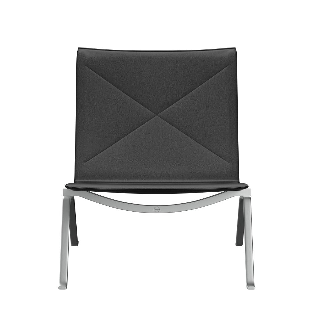 [product_category]-Fritz Hansen Pk22 Lounge Chair, Aura Black-Fritz Hansen-PK22-CLBLA-SBSS-FRI-2