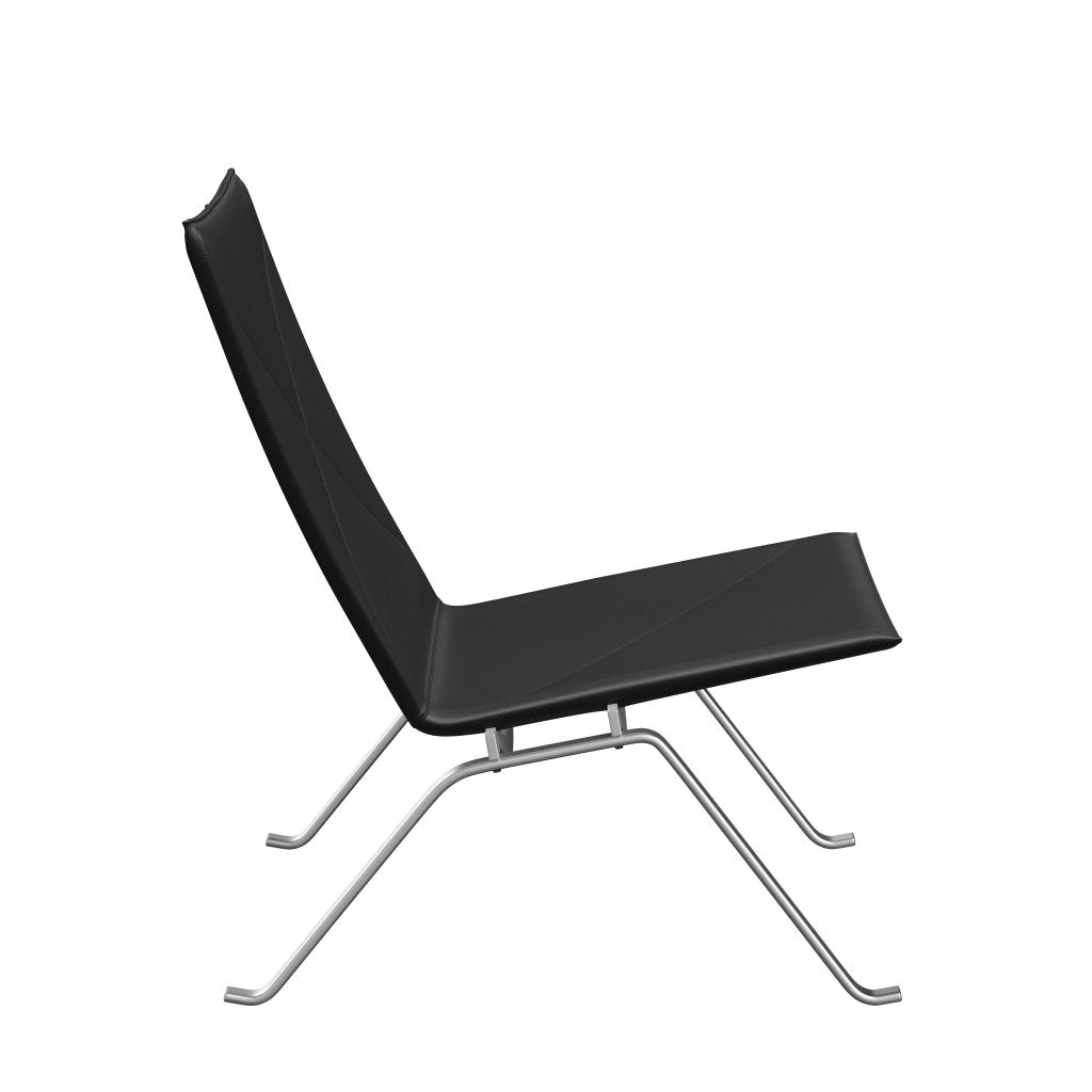 [product_category]-Fritz Hansen Pk22 Lounge Chair, Aura Black-Fritz Hansen-PK22-CLBLA-SBSS-FRI-3
