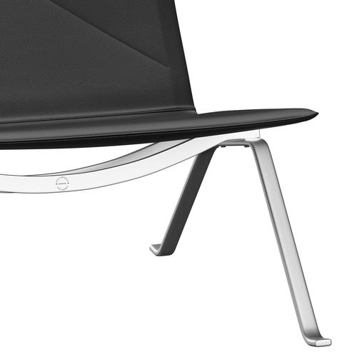 [product_category]-Fritz Hansen Pk22 Lounge Chair, Aura Black-Fritz Hansen-PK22-CLBLA-SBSS-FRI-7