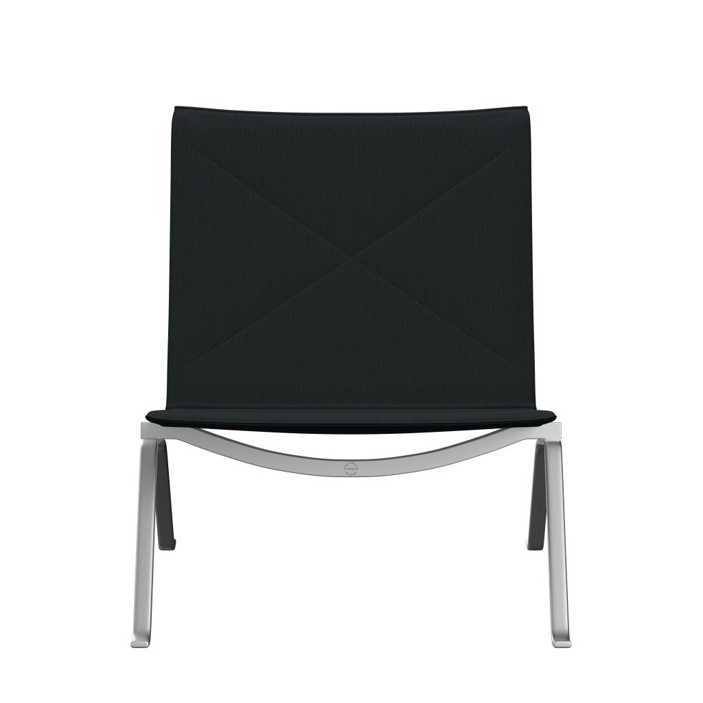 [product_category]-Fritz Hansen Pk22 Lounge Chair, Canvas Black-Fritz Hansen-PK22-CANBL-SBSS-FRI-2