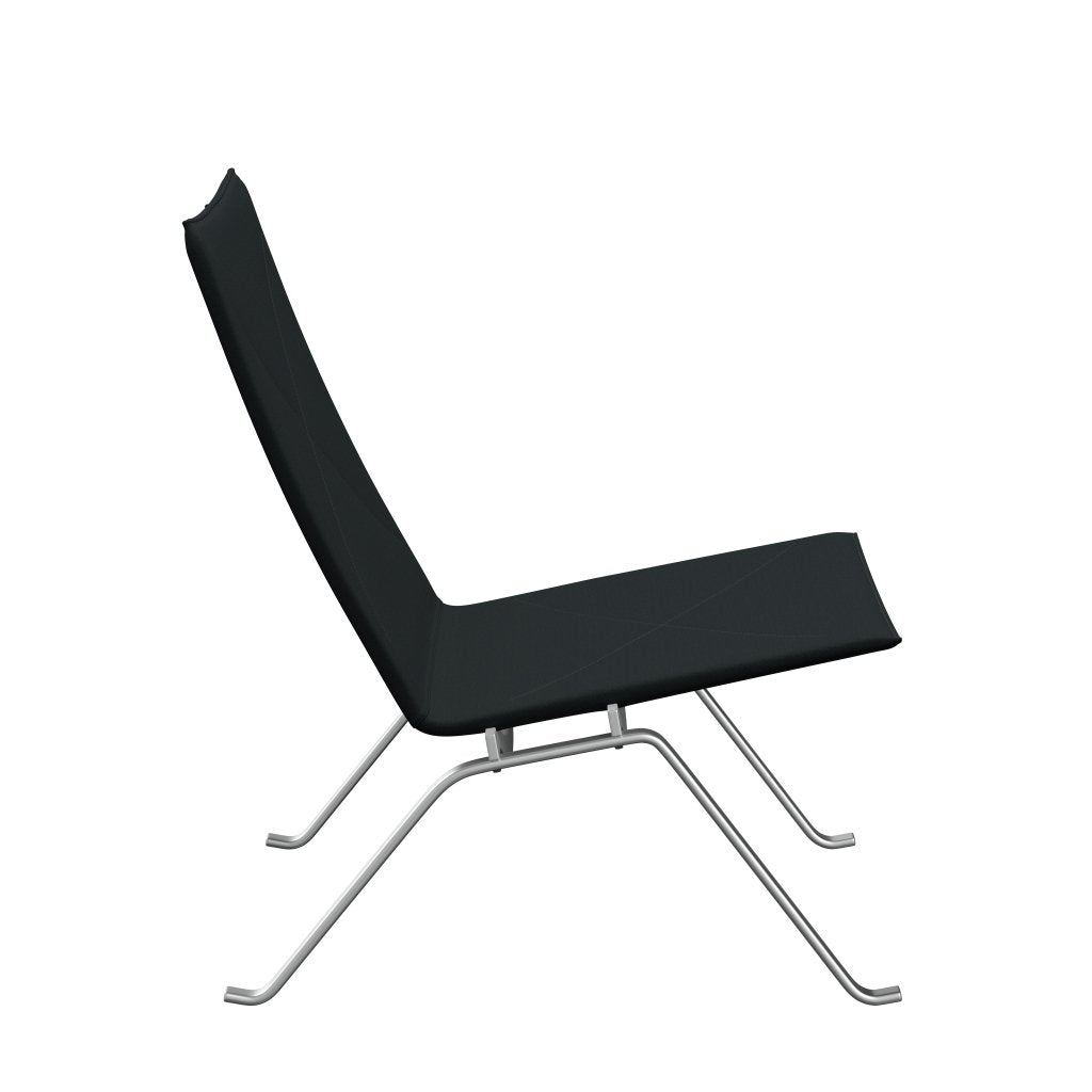 [product_category]-Fritz Hansen Pk22 Lounge Chair, Canvas Black-Fritz Hansen-PK22-CANBL-SBSS-FRI-3