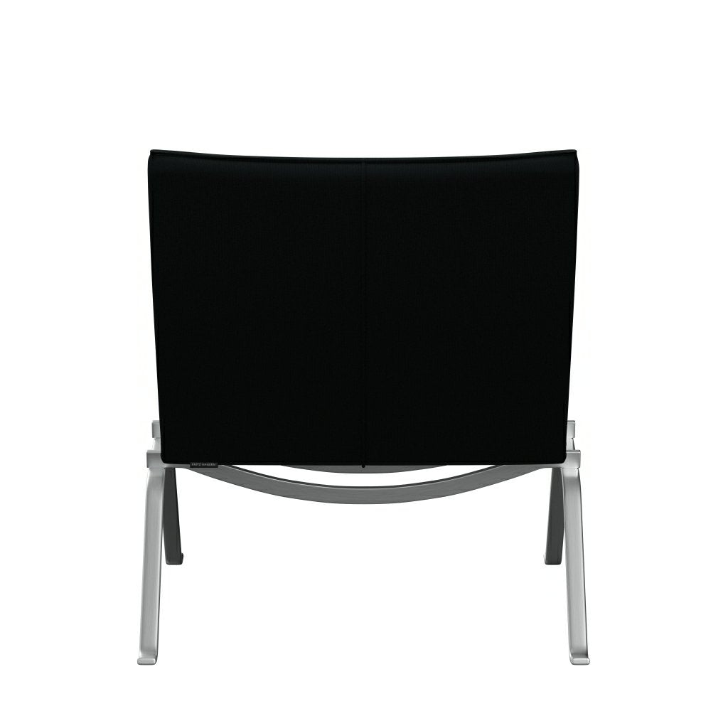 [product_category]-Fritz Hansen Pk22 Lounge Chair, Canvas Black-Fritz Hansen-PK22-CANBL-SBSS-FRI-4