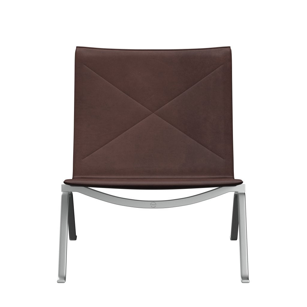 [product_category]-Fritz Hansen Pk22 Lounge Chair, Embrace Chocolate-Fritz Hansen-PK22-SECHOC-SBSS-FRI-2