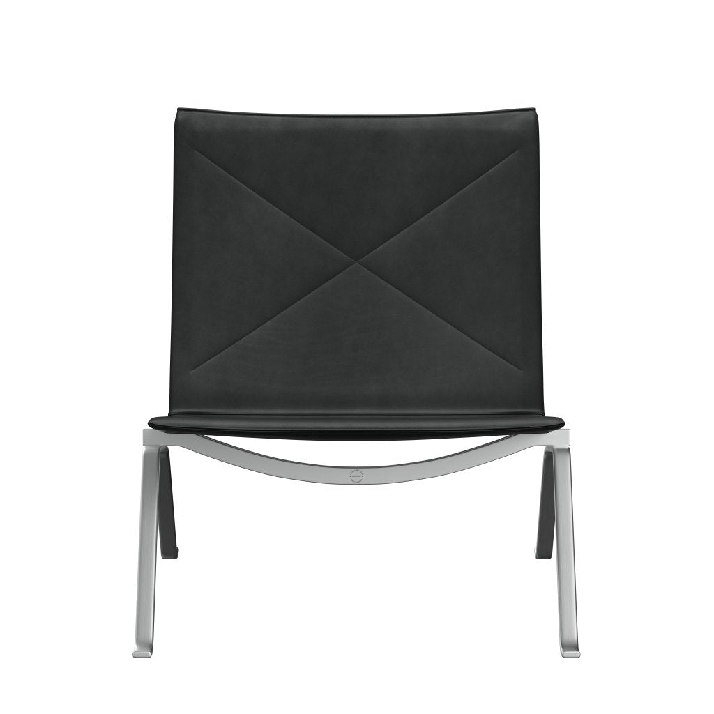 [product_category]-Fritz Hansen Pk22 Lounge Chair, Grace Black-Fritz Hansen-PK22-ELBLA-SBSS-FRI-2