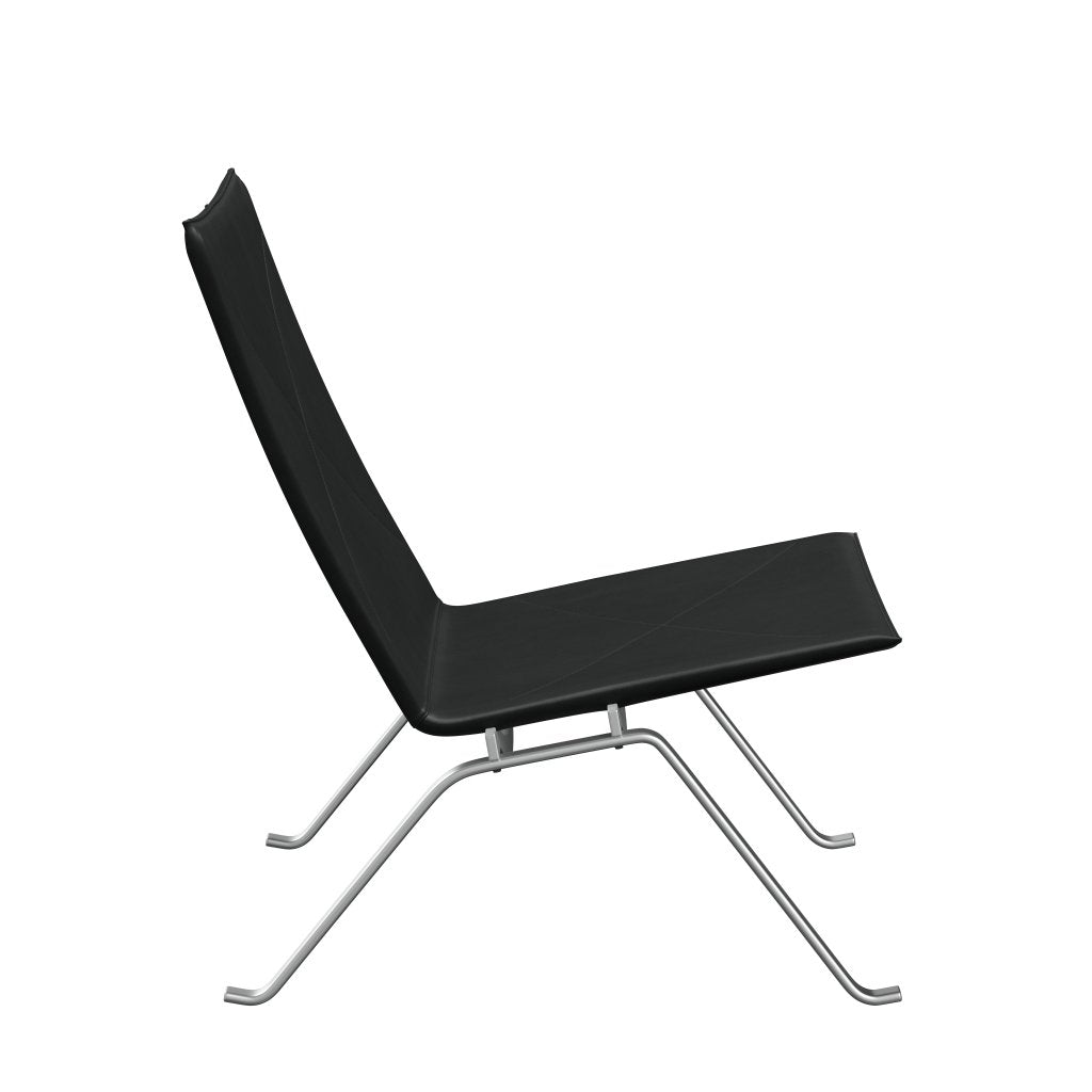 [product_category]-Fritz Hansen Pk22 Lounge Chair, Grace Black-Fritz Hansen-PK22-ELBLA-SBSS-FRI-3