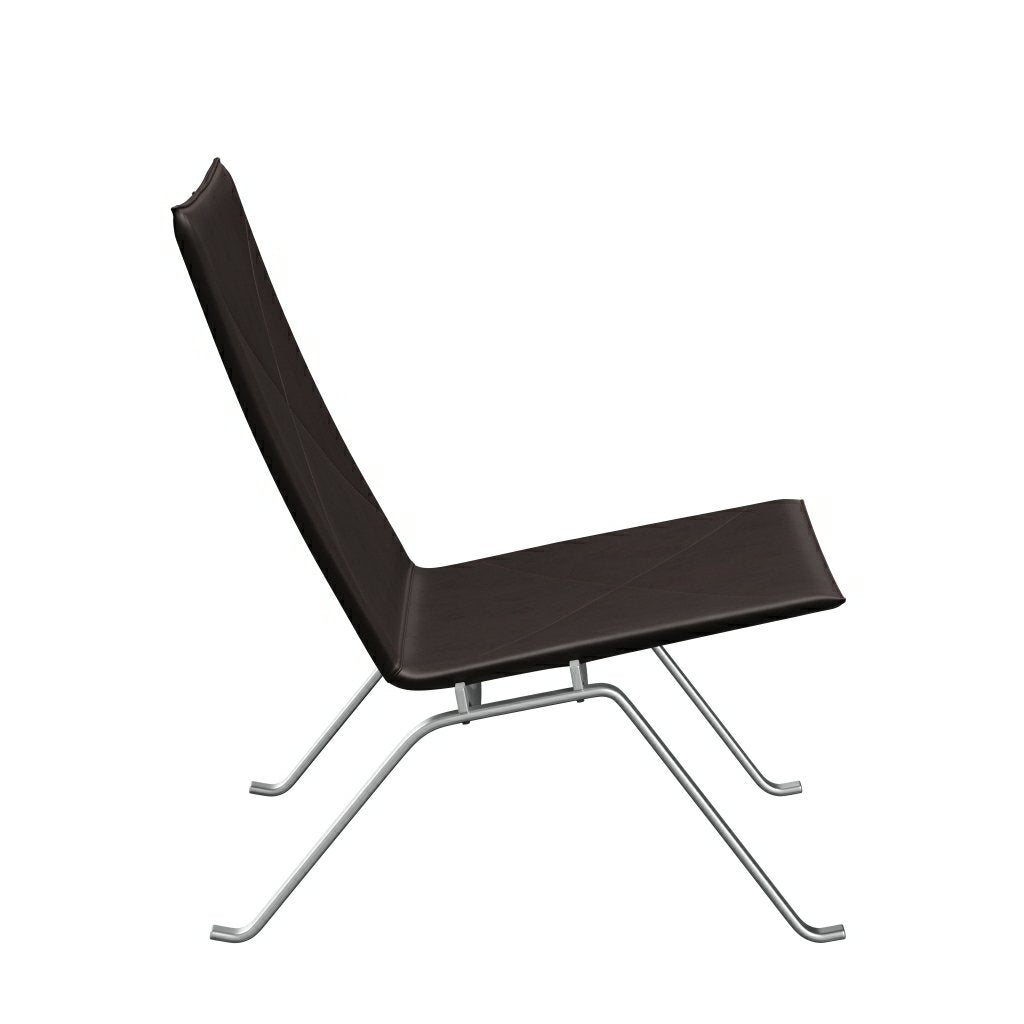 [product_category]-Fritz Hansen Pk22 Lounge Chair, Grace Dark Brown-Fritz Hansen-PK22-ELDBR-SBSS-FRI-3
