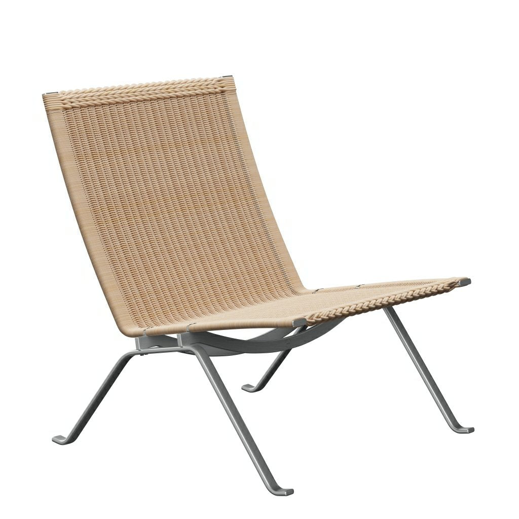 [product_category]-Fritz Hansen Pk22 W Lounge Chair, Rattan-Fritz Hansen-PK22W-WICKR-SBSS-FRI-1