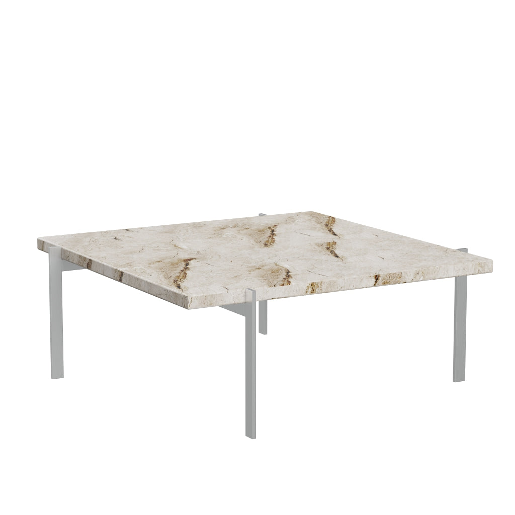 [product_category]-Fritz Hansen Pk61 Coffee Table 80 Cm, Beige Marble-Fritz Hansen-PK61-Stahl-Marmor-Beige-Matt-FRI-4