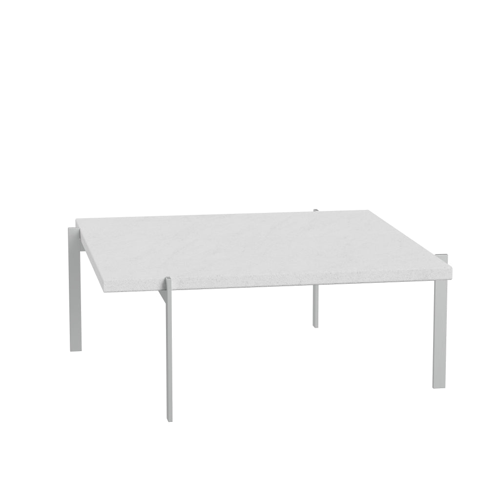[product_category]-Fritz Hansen Pk61 Coffee Table 80 Cm, White Marble Rolled-Fritz Hansen-PK61-Stahl-Marmor-Weiss-Gerollt-FRI-2