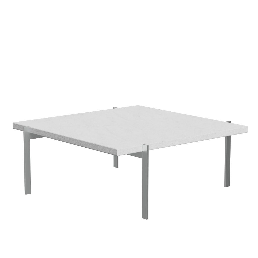 [product_category]-Fritz Hansen Pk61 Coffee Table 80 Cm, White Marble Rolled-Fritz Hansen-PK61-Stahl-Marmor-Weiss-Gerollt-FRI-5