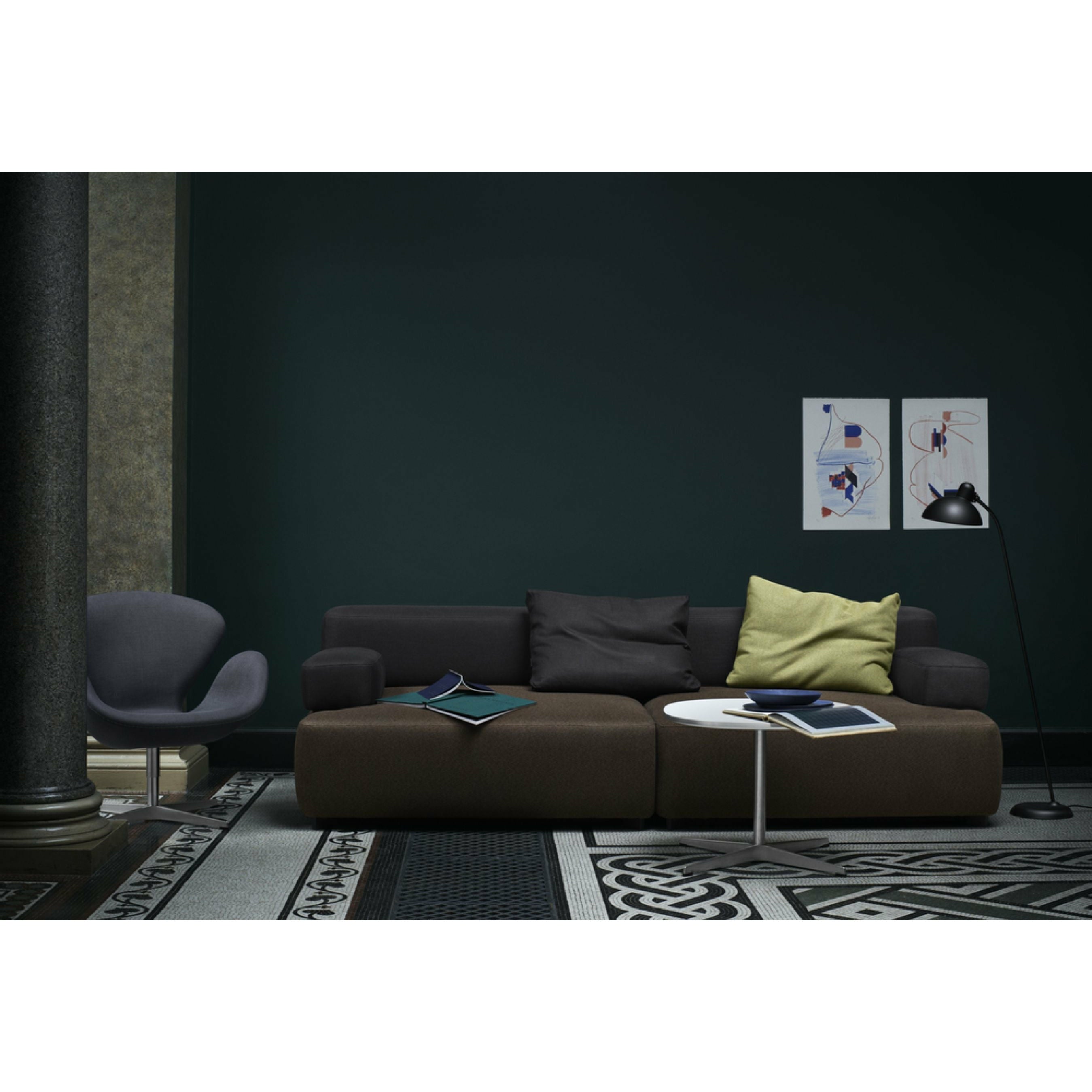 [product_category]-Fritz Hansen Pl240 3 Alphabet 2 Seater Sofa Christianshavn, Dark Green-Fritz Hansen-PL240-3-CHRIS-1161-FRI-4