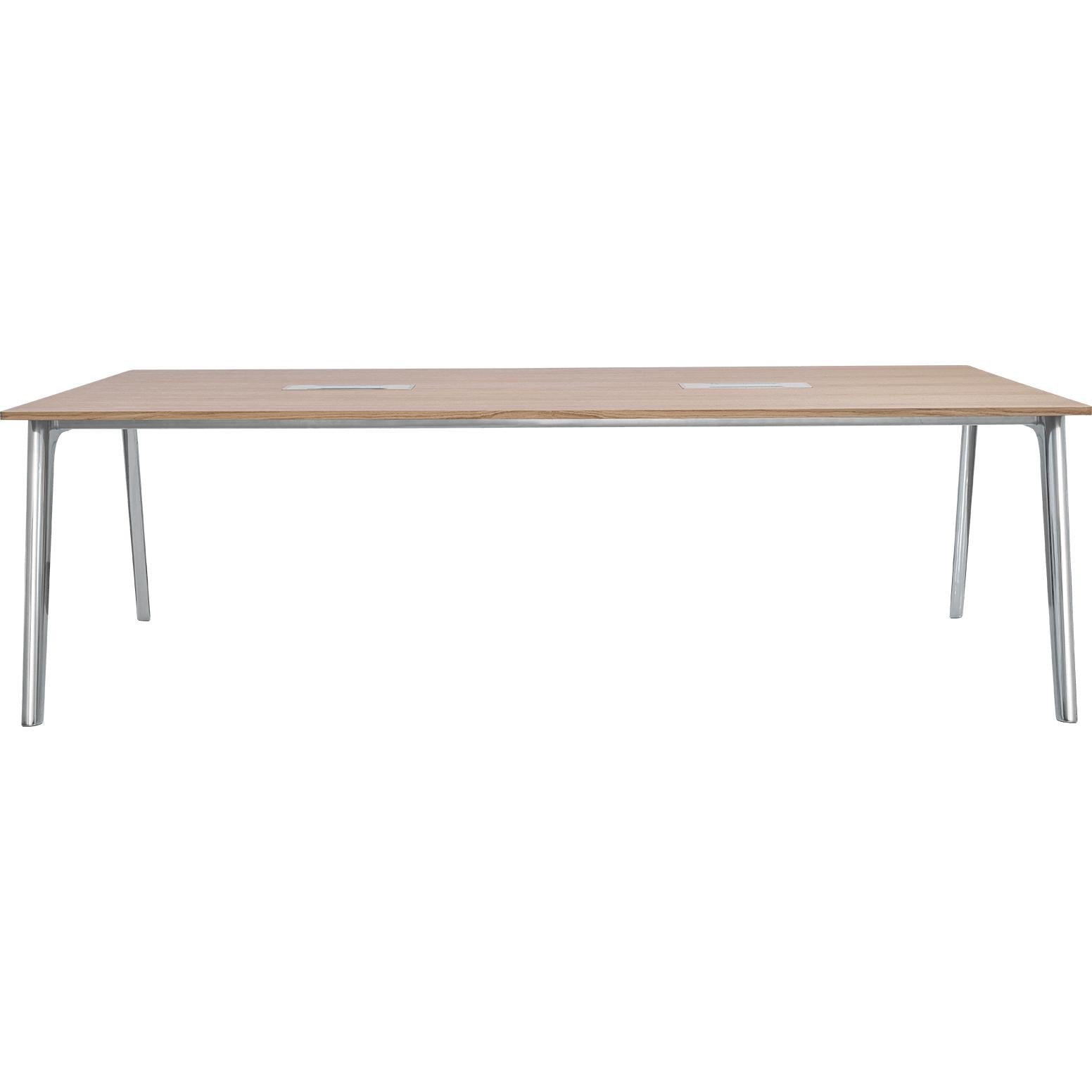 [product_category]-Fritz Hansen Pluralis Table Polished Aluminium, Walnut Veneer-Fritz Hansen-KS411-walnut veneer-FRI-1