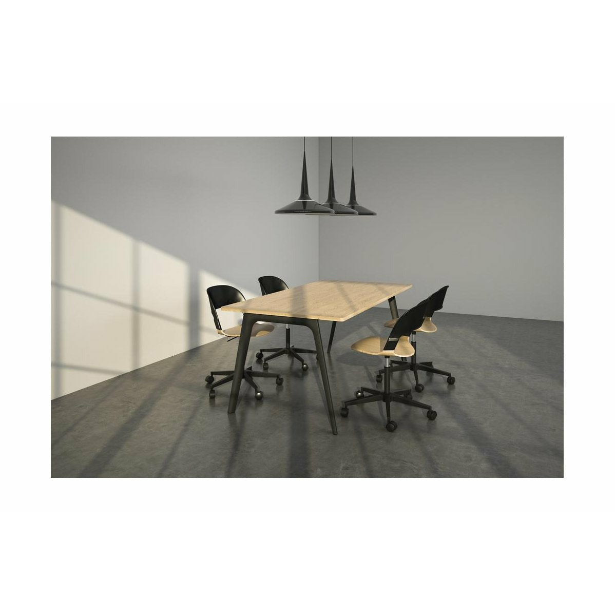 [product_category]-Fritz Hansen Pluralis Table Powder Reported Aluminium, Oak Wood-Fritz Hansen-KS412B-oak-FRI-1
