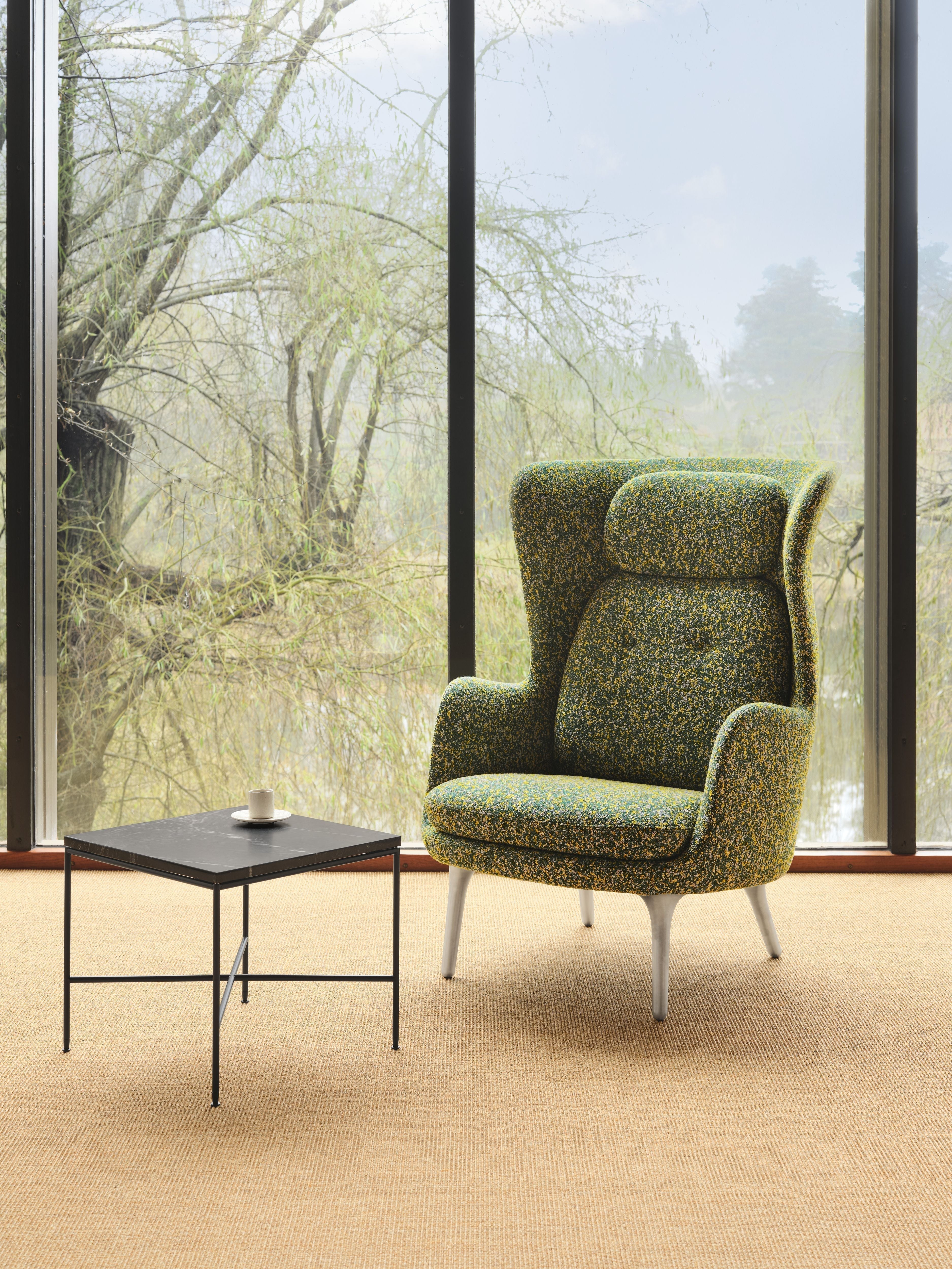 [product_category]-Fritz Hansen Ro Lounge Chair Aluminum, Atom Green-Fritz Hansen-JH1-Atom964-FRI-2