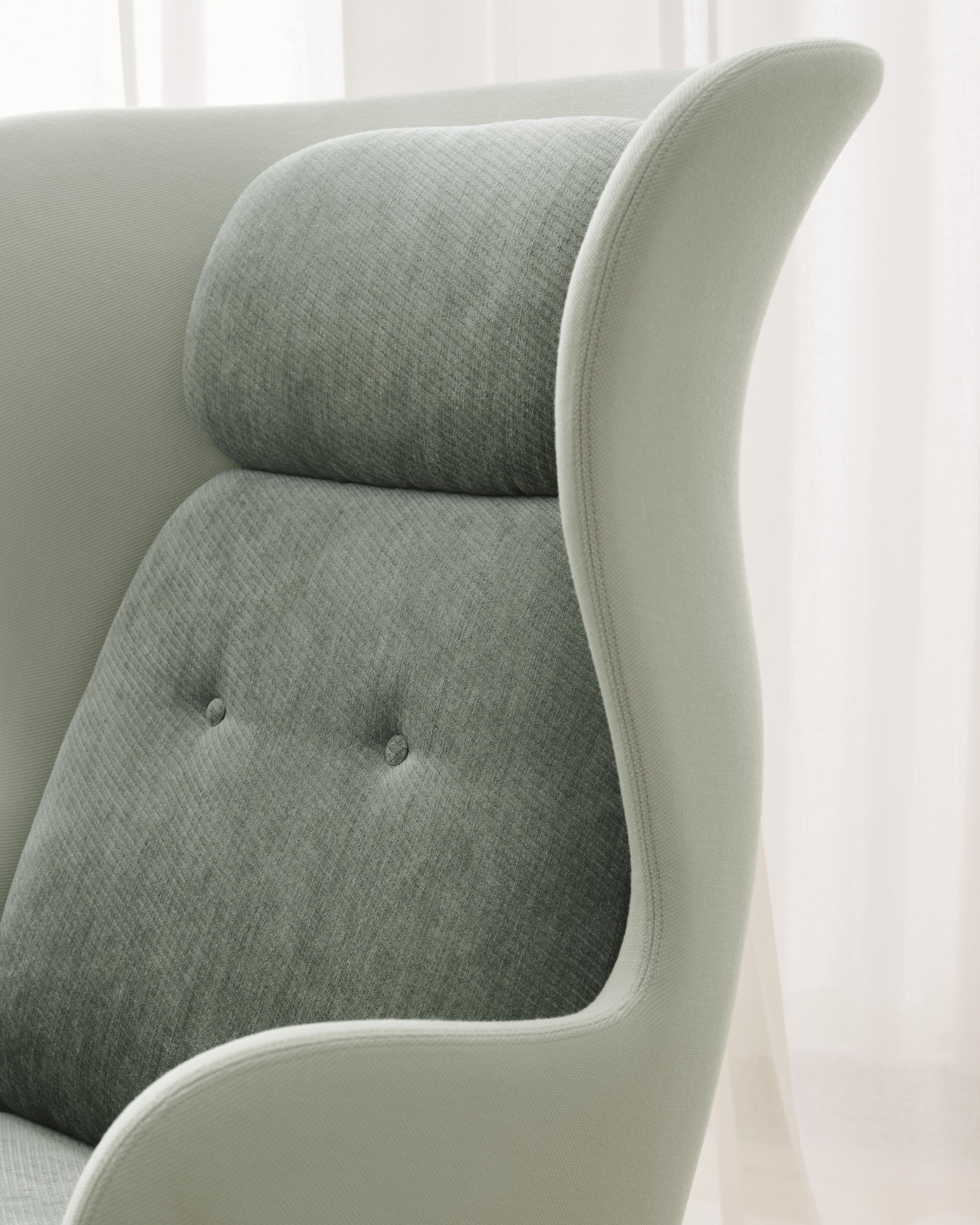 [product_category]-Fritz Hansen Ro Lounge Chair Aluminum, Mint Green-Fritz Hansen-JH1-Steelcut935-Nabis0023-FRI-3