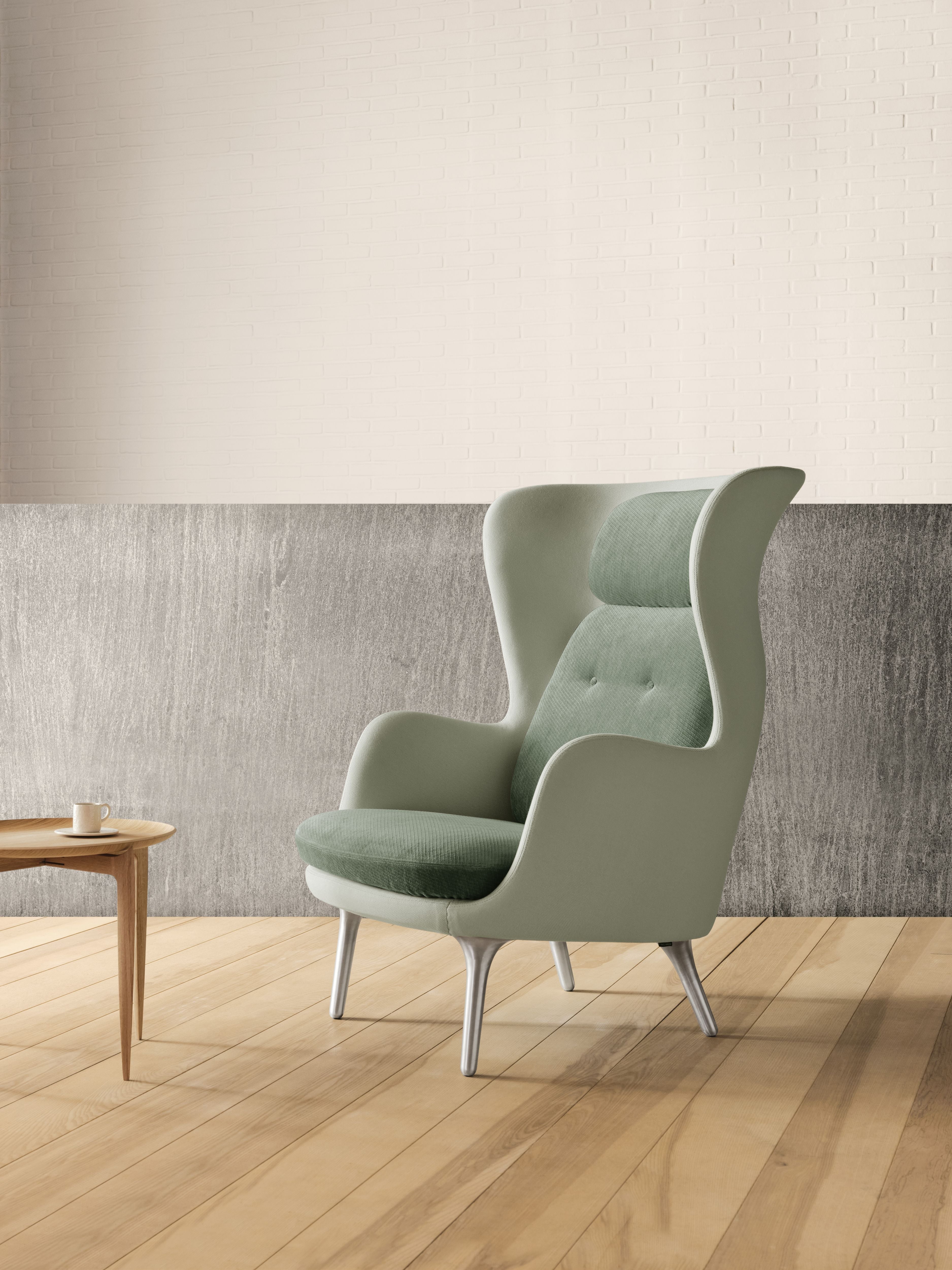 [product_category]-Fritz Hansen Ro Lounge Chair Aluminum, Mint Green-Fritz Hansen-JH1-Steelcut935-Nabis0023-FRI-6