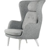 Fritz Hansen Ro™ Lounge Chair Two Tonus Aluminium, Hallingdal Grey/Canvas Grey