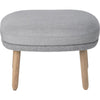 Fritz Hansen Ro™ Stool Wood, Hallingdal Grey/ Canvas Grey