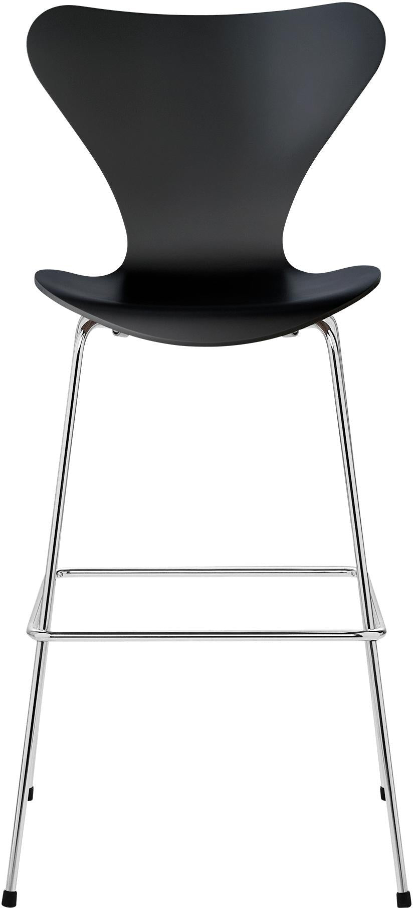 [product_category]-Fritz Hansen Serie 7 Bar Chair Fully Lacquered 76 Cm, Black-Fritz Hansen-3197-190-FRI-1