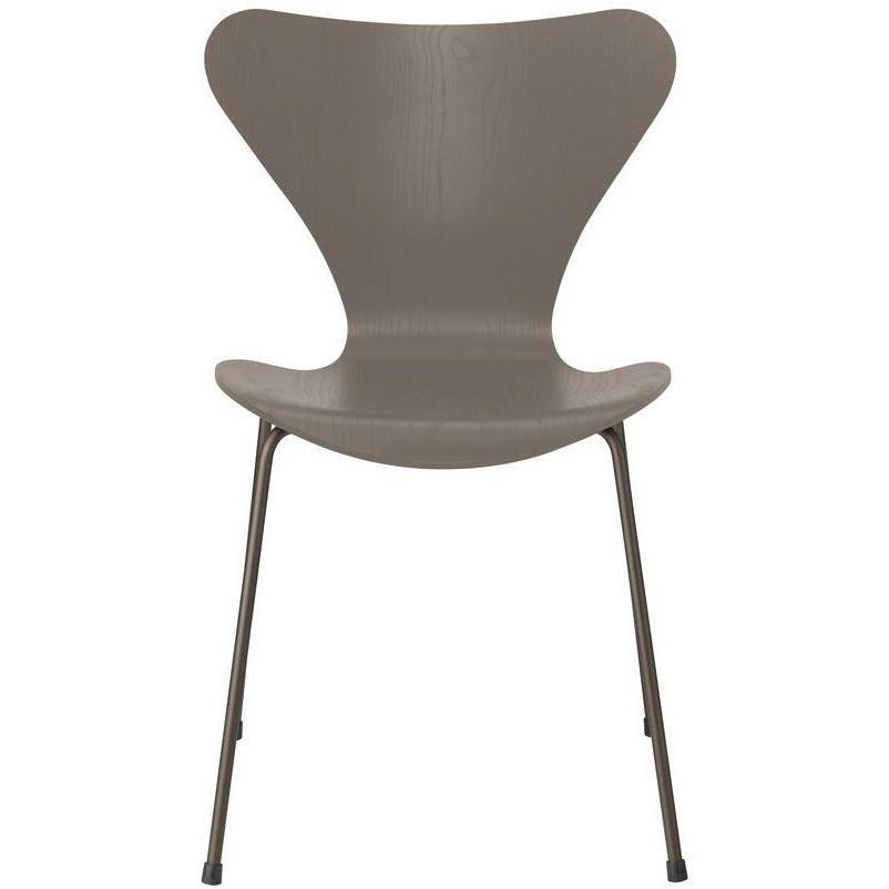 [product_category]-Fritz Hansen Series 7 Chair Colored Ash Deep Clay Bowl, Brown Bronze Base-Fritz Hansen-3107-FARVET-DEEP-BROWN-FRI-1